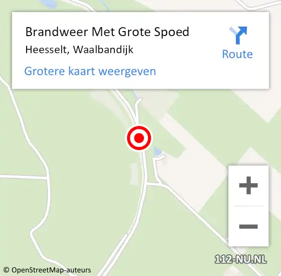 Locatie op kaart van de 112 melding: Brandweer Met Grote Spoed Naar Heesselt, Waalbandijk op 8 september 2020 17:47