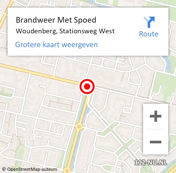 Locatie op kaart van de 112 melding: Brandweer Met Spoed Naar Woudenberg, Stationsweg West op 8 september 2020 19:44