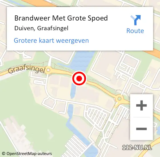 Locatie op kaart van de 112 melding: Brandweer Met Grote Spoed Naar Duiven, Graafsingel op 8 september 2020 20:11