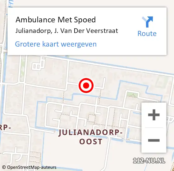 Locatie op kaart van de 112 melding: Ambulance Met Spoed Naar Julianadorp, J. Van Der Veerstraat op 9 september 2020 13:21