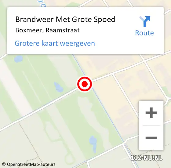 Locatie op kaart van de 112 melding: Brandweer Met Grote Spoed Naar Boxmeer, Raamstraat op 10 september 2020 05:35