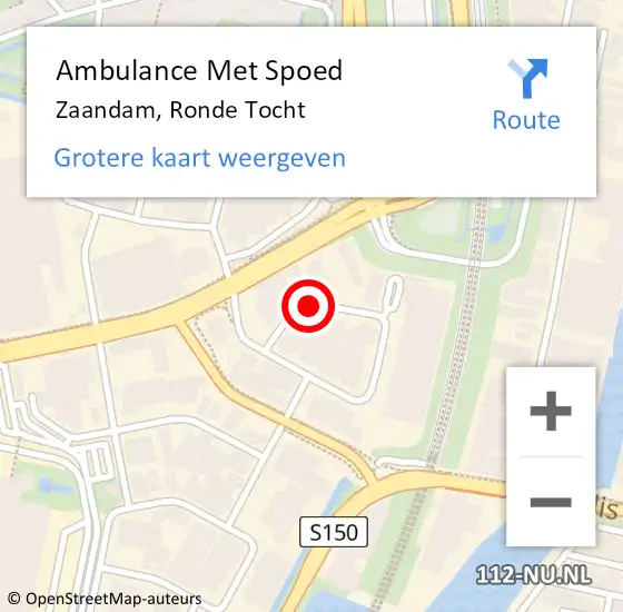 Locatie op kaart van de 112 melding: Ambulance Met Spoed Naar Zaandam, Ronde Tocht op 10 september 2020 16:39