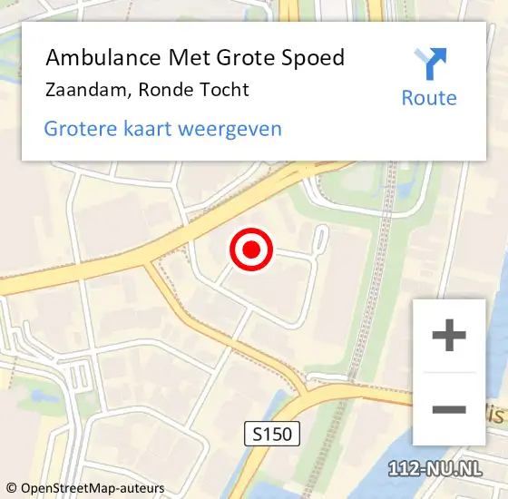 Locatie op kaart van de 112 melding: Ambulance Met Grote Spoed Naar Zaandam, Ronde Tocht op 10 september 2020 17:00