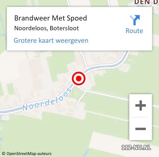 Locatie op kaart van de 112 melding: Brandweer Met Spoed Naar Noordeloos, Botersloot op 10 september 2020 18:50