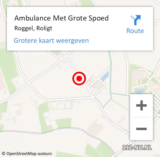 Locatie op kaart van de 112 melding: Ambulance Met Grote Spoed Naar Roggel, Roligt op 10 september 2020 20:24