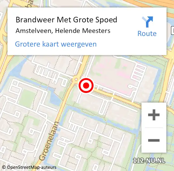 Locatie op kaart van de 112 melding: Brandweer Met Grote Spoed Naar Amstelveen, Helende Meesters op 10 september 2020 22:32