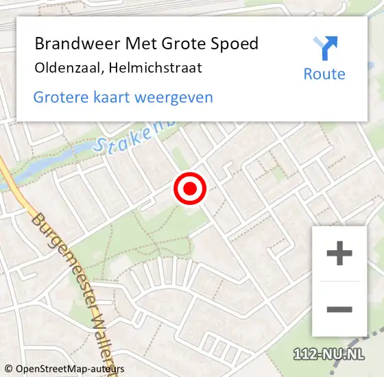 Locatie op kaart van de 112 melding: Brandweer Met Grote Spoed Naar Oldenzaal, Helmichstraat op 10 september 2020 23:11