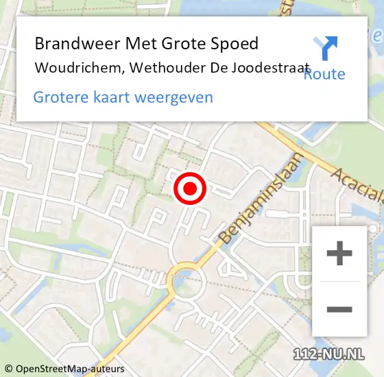 Locatie op kaart van de 112 melding: Brandweer Met Grote Spoed Naar Woudrichem, Wethouder De Joodestraat op 11 september 2020 14:41