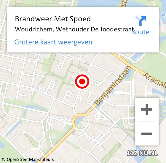 Locatie op kaart van de 112 melding: Brandweer Met Spoed Naar Woudrichem, Wethouder De Joodestraat op 11 september 2020 14:48