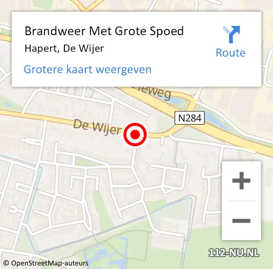 Locatie op kaart van de 112 melding: Brandweer Met Grote Spoed Naar Hapert, De Wijer op 11 september 2020 18:50