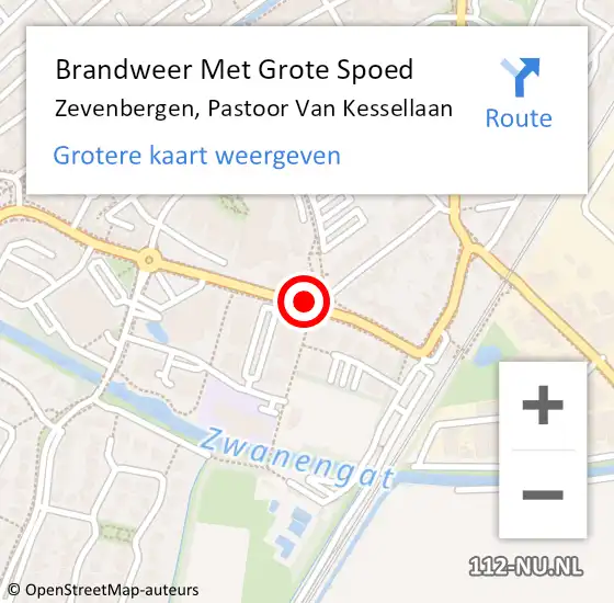 Locatie op kaart van de 112 melding: Brandweer Met Grote Spoed Naar Zevenbergen, Pastoor Van Kessellaan op 11 september 2020 21:27