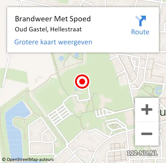 Locatie op kaart van de 112 melding: Brandweer Met Spoed Naar Oud Gastel, Hellestraat op 12 september 2020 21:34