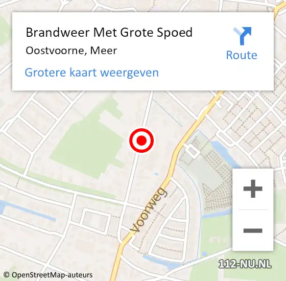 Locatie op kaart van de 112 melding: Brandweer Met Grote Spoed Naar Oostvoorne, Meer op 13 september 2020 12:09