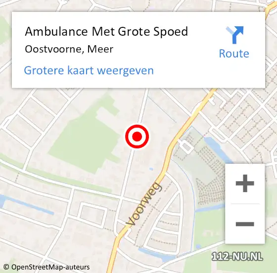 Locatie op kaart van de 112 melding: Ambulance Met Grote Spoed Naar Oostvoorne, Meer op 13 september 2020 12:15