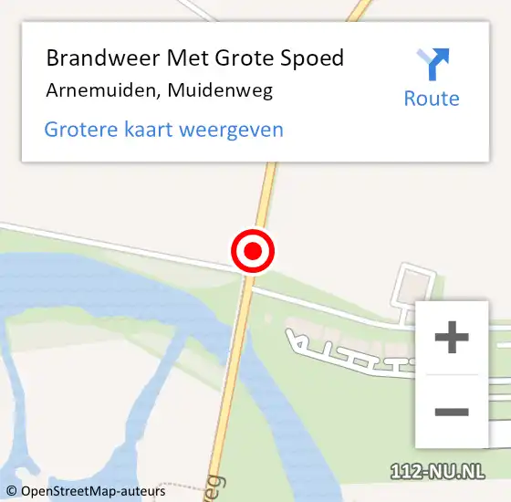 Locatie op kaart van de 112 melding: Brandweer Met Grote Spoed Naar Arnemuiden, Muidenweg op 14 september 2020 10:22