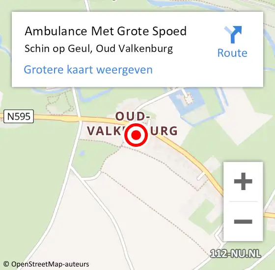 Locatie op kaart van de 112 melding: Ambulance Met Grote Spoed Naar Schin op Geul, Oud Valkenburg op 19 mei 2014 04:27