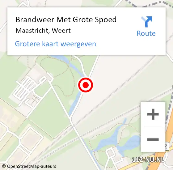 Locatie op kaart van de 112 melding: Brandweer Met Grote Spoed Naar Maastricht, Weert op 15 september 2020 13:05