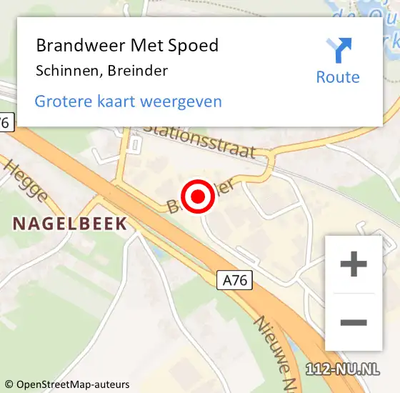 Locatie op kaart van de 112 melding: Brandweer Met Spoed Naar Schinnen, Breinder op 15 september 2020 19:29