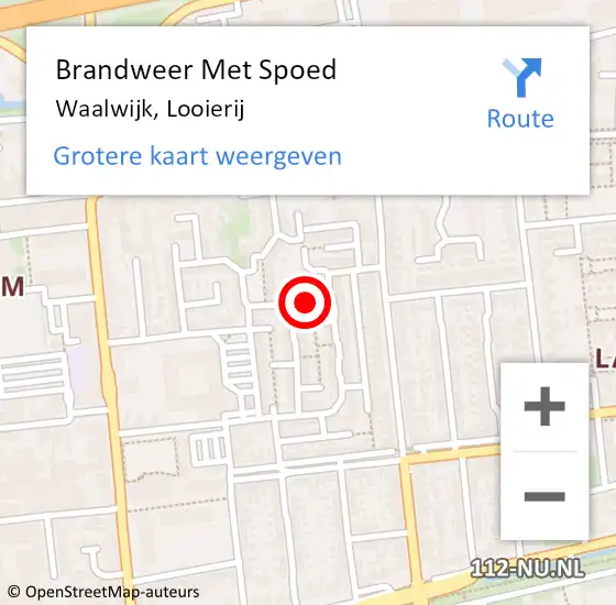 Locatie op kaart van de 112 melding: Brandweer Met Spoed Naar Waalwijk, Looierij op 15 september 2020 20:59