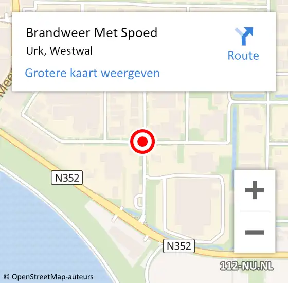 Locatie op kaart van de 112 melding: Brandweer Met Spoed Naar Urk, Westwal op 16 september 2020 00:14