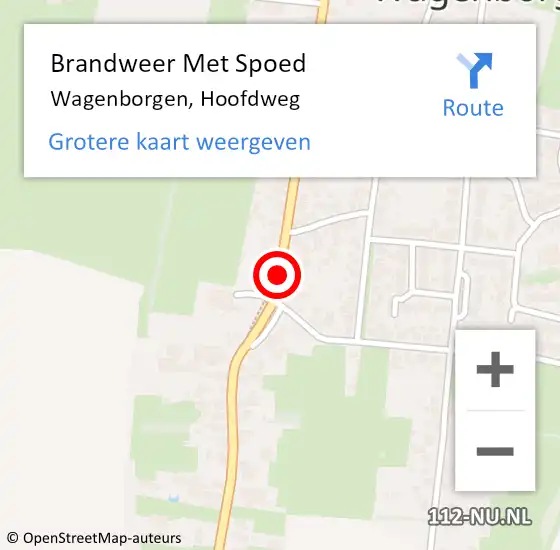 Locatie op kaart van de 112 melding: Brandweer Met Spoed Naar Wagenborgen, Hoofdweg op 16 september 2020 01:38