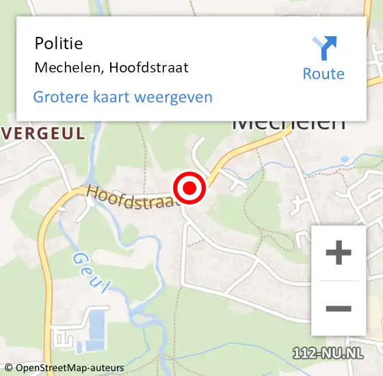 Locatie op kaart van de 112 melding: Politie Mechelen, Hoofdstraat op 16 september 2020 13:59