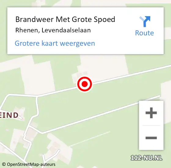 Locatie op kaart van de 112 melding: Brandweer Met Grote Spoed Naar Rhenen, Levendaalselaan op 17 september 2020 18:52