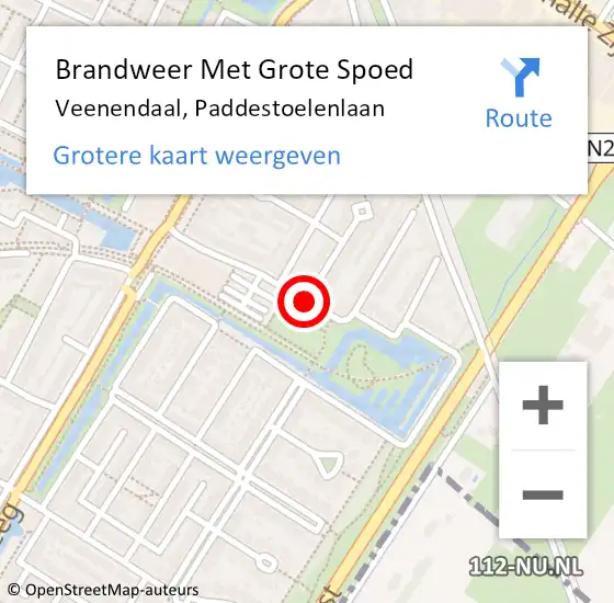 Locatie op kaart van de 112 melding: Brandweer Met Grote Spoed Naar Veenendaal, Paddestoelenlaan op 17 september 2020 23:05