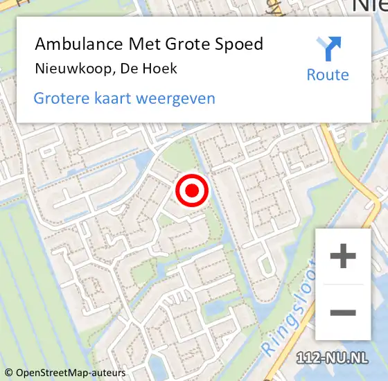 Locatie op kaart van de 112 melding: Ambulance Met Grote Spoed Naar Nieuwkoop, De Hoek op 19 mei 2014 12:12