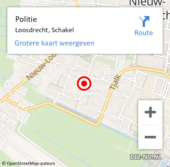 Locatie op kaart van de 112 melding: Politie Loosdrecht, Schakel op 18 september 2020 14:56