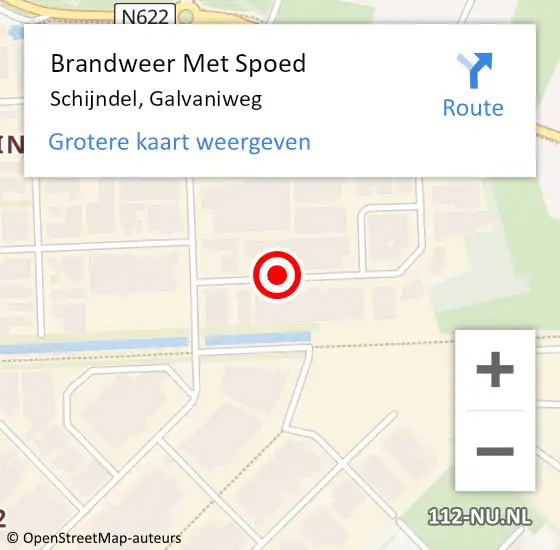 Locatie op kaart van de 112 melding: Brandweer Met Spoed Naar Schijndel, Galvaniweg op 18 september 2020 16:59