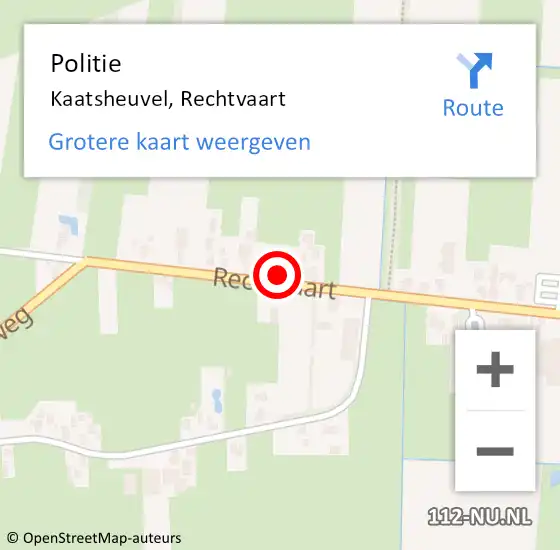 Locatie op kaart van de 112 melding: Politie Kaatsheuvel, Rechtvaart op 18 september 2020 17:31