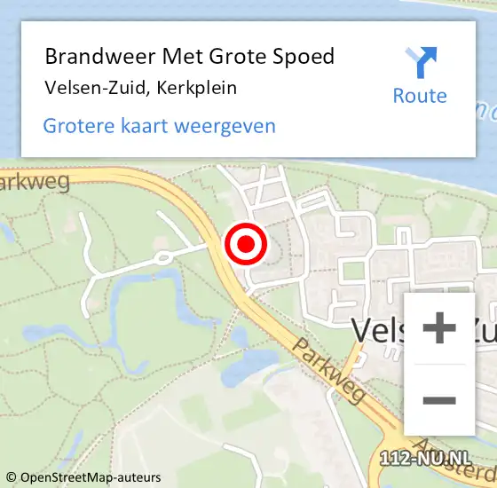 Locatie op kaart van de 112 melding: Brandweer Met Grote Spoed Naar Velsen-Zuid, Kerkplein op 18 september 2020 21:00