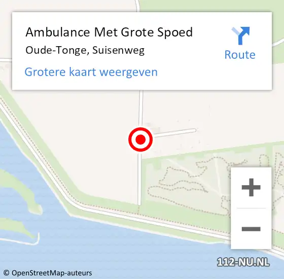 Locatie op kaart van de 112 melding: Ambulance Met Grote Spoed Naar Oude-Tonge, Suisenweg op 18 september 2020 22:51