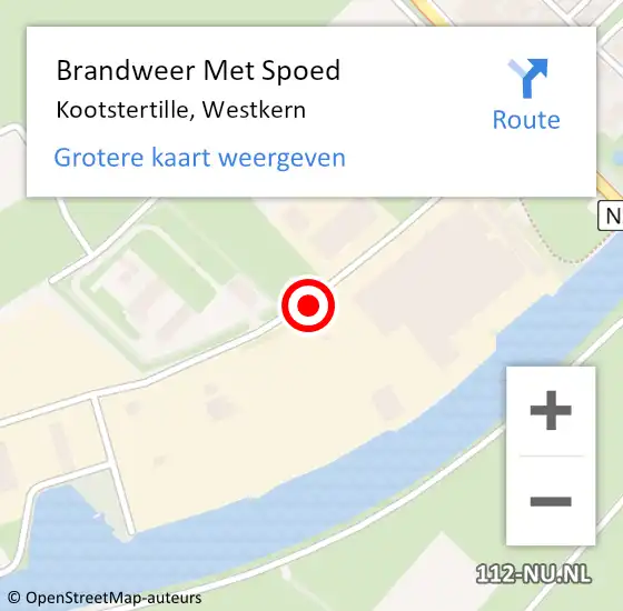 Locatie op kaart van de 112 melding: Brandweer Met Spoed Naar Kootstertille, Westkern op 19 september 2020 11:47
