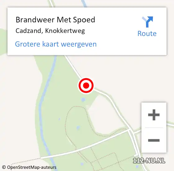 Locatie op kaart van de 112 melding: Brandweer Met Spoed Naar Cadzand, Knokkertweg op 19 september 2020 17:29