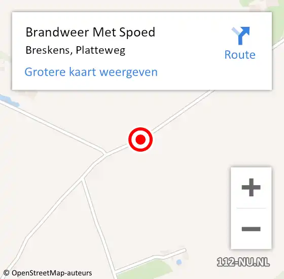 Locatie op kaart van de 112 melding: Brandweer Met Spoed Naar Breskens, Platteweg op 19 september 2020 20:03