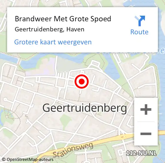 Locatie op kaart van de 112 melding: Brandweer Met Grote Spoed Naar Geertruidenberg, Haven op 20 september 2020 11:54