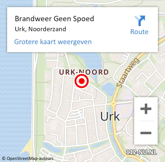 Locatie op kaart van de 112 melding: Brandweer Geen Spoed Naar Urk, Noorderzand op 21 september 2020 08:36