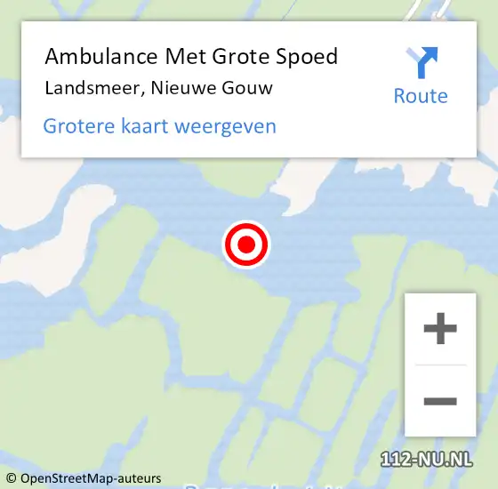 Locatie op kaart van de 112 melding: Ambulance Met Grote Spoed Naar Landsmeer, Nieuwe Gouw op 21 september 2020 13:38