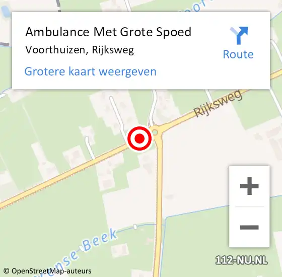 Locatie op kaart van de 112 melding: Ambulance Met Grote Spoed Naar Voorthuizen, Rijksweg op 21 september 2020 13:53