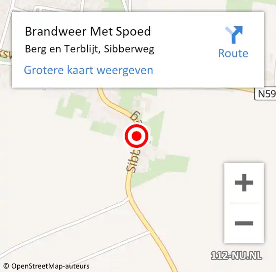 Locatie op kaart van de 112 melding: Brandweer Met Spoed Naar Berg en Terblijt, Sibberweg op 21 september 2020 16:24