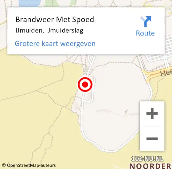 Locatie op kaart van de 112 melding: Brandweer Met Spoed Naar IJmuiden, IJmuiderslag op 22 september 2020 17:12