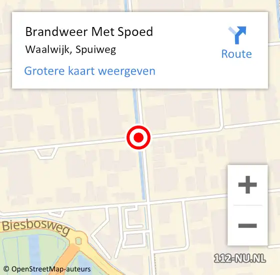 Locatie op kaart van de 112 melding: Brandweer Met Spoed Naar Waalwijk, Spuiweg op 23 september 2020 06:26