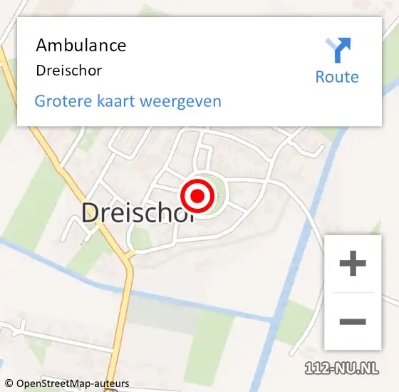 Locatie op kaart van de 112 melding: Ambulance Dreischor op 23 september 2020 15:35
