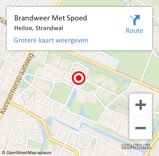 Locatie op kaart van de 112 melding: Brandweer Met Spoed Naar Heiloo, Strandwal op 24 september 2020 18:19