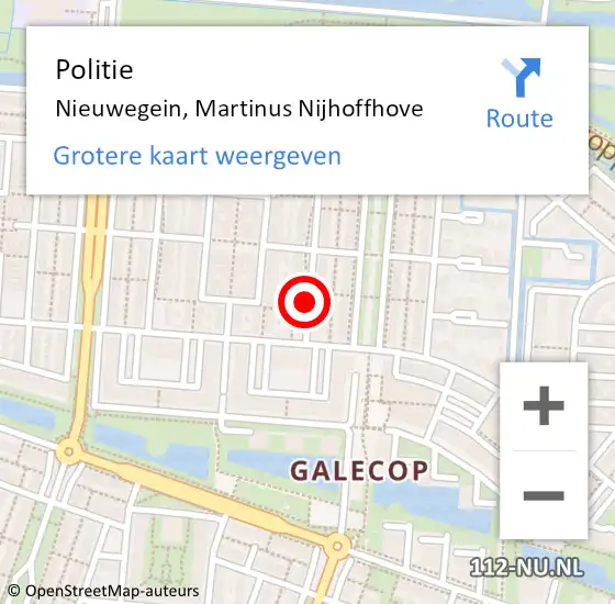 Locatie op kaart van de 112 melding: Politie Nieuwegein, Martinus Nijhoffhove op 25 september 2020 09:17