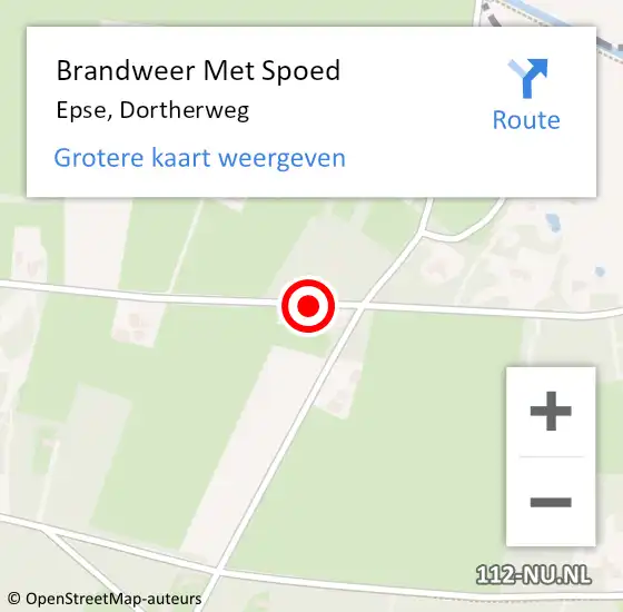 Locatie op kaart van de 112 melding: Brandweer Met Spoed Naar Epse, Dortherweg op 25 september 2020 17:24