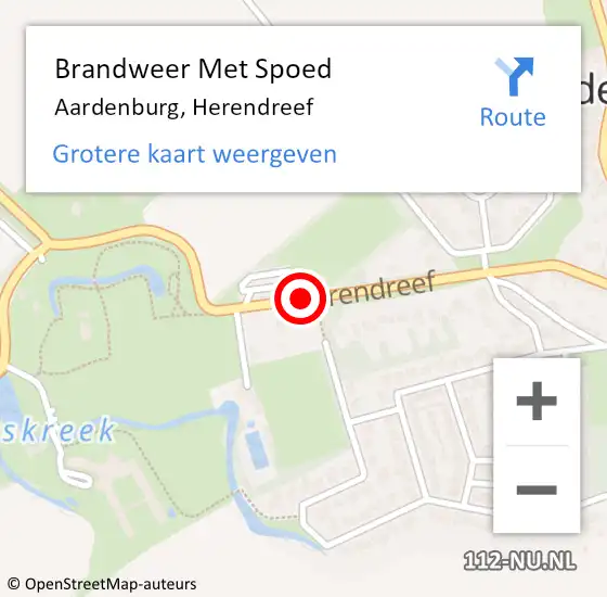 Locatie op kaart van de 112 melding: Brandweer Met Spoed Naar Aardenburg, Herendreef op 26 september 2020 00:46