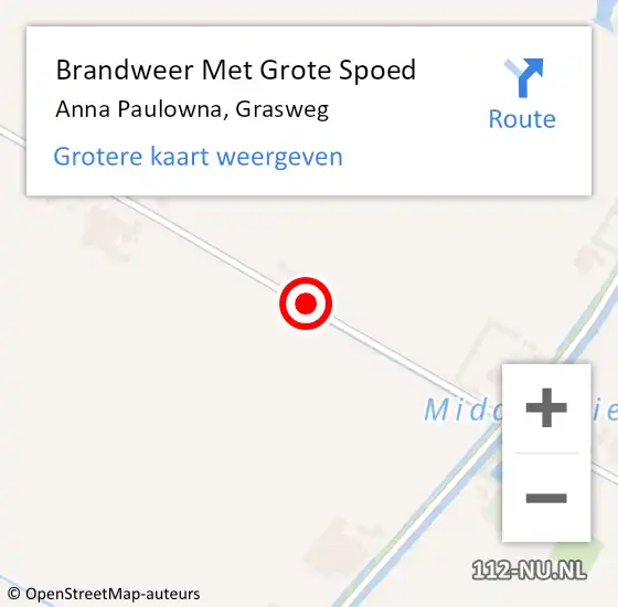 Locatie op kaart van de 112 melding: Brandweer Met Grote Spoed Naar Anna Paulowna, Grasweg op 26 september 2020 05:34